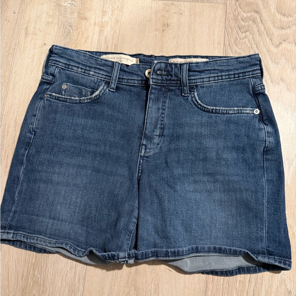 Pilcro and the Letterpress Indigo‎ Denim Shorts